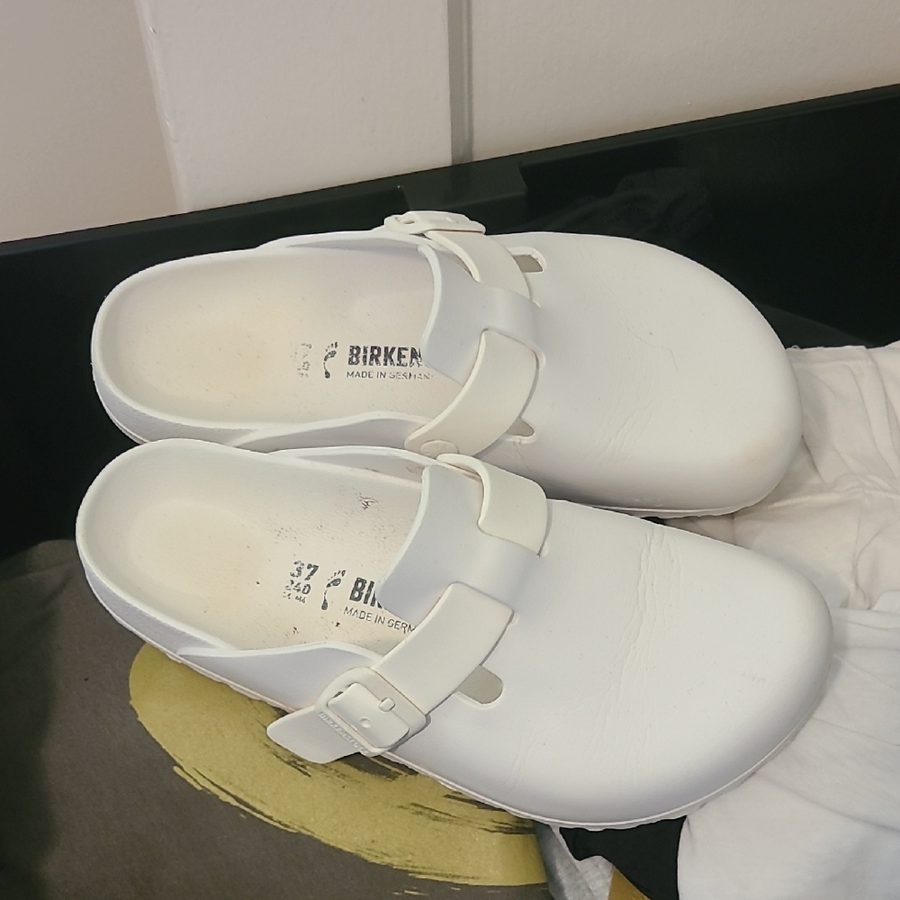Birkenstock White Clogs